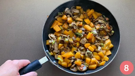 Pasta zucca e funghi - P8