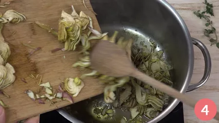 Risotto ai carciofi - Passo 4