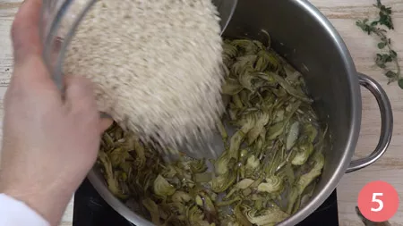 Risotto ai carciofi - Passo 5