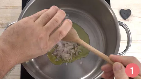 Risotto al radicchio - Passaggio 1