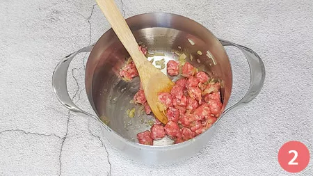 Risotto con salsiccia - Passaggio 2