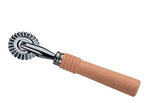 Tagliapasta A Rullo Per Reticoli In Acciaio Inox Con Manico In Legno: Per Torte, Biscotti E Pizza, 19,3 Cm