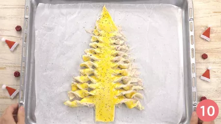 Albero di Natale di pasta sfoglia - Passo 10