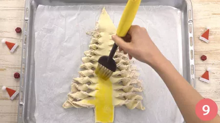 Albero di Natale di pasta sfoglia - Passo 9