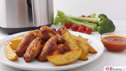 Alette di pollo in friggitrice ad aria, croccanti e gustose