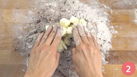 Biscotti al cacao con crema di pistacchio - Passaggio 2