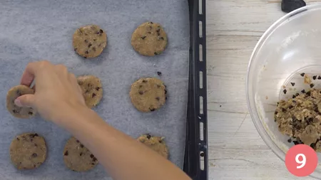 Biscotti integrali con gocce di cioccolato - Passaggio 9