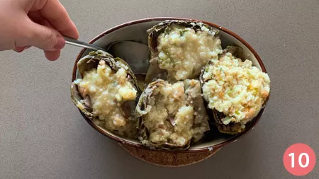 Carciofi ripieni vegetariani - p10