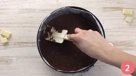 Cheesecake cotta al cioccolato bianco e cocco - Passaggio 2