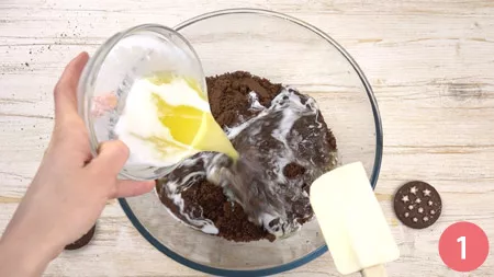 Cheesecake Pan di stelle - Passo 1