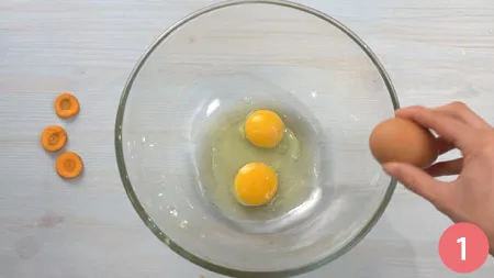 Ciambella di carote - Passo 1