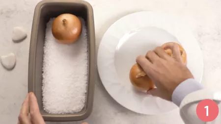 Cipolle ripiene vegetariane - Passaggio 1