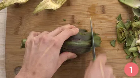 Pulire i carciofi - Passo 1