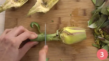 Pulire i carciofi - Passo 3