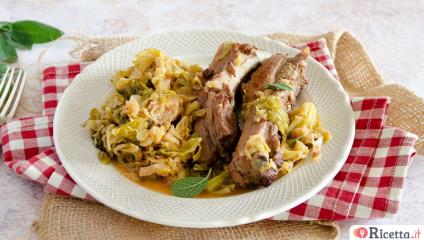 Costine con le verze, il piatto della domenica 