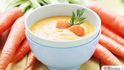 Crema di carote e crostini al parmigiano