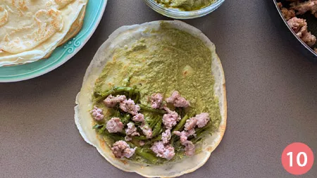 Crepes con asparagi e salsiccia - p10