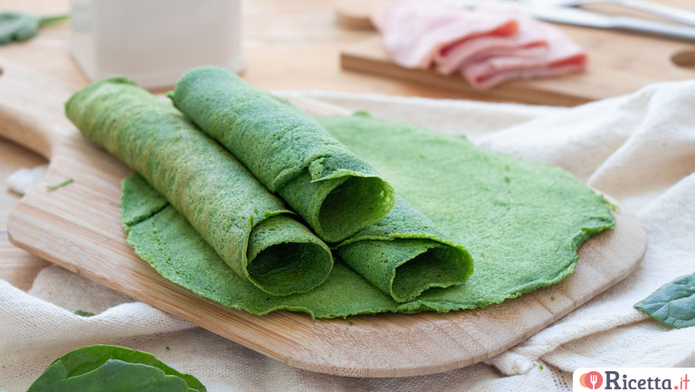 Crepes verdi agli spinaci