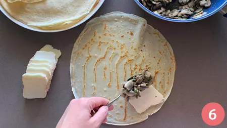 Crespelle ai funghi - Passaggio 6