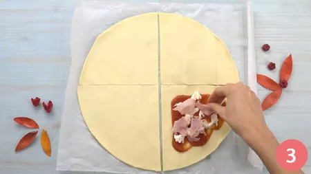 Croissant alla pizza - Passo 3
