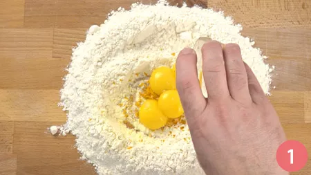 Crostata al cioccolato e noci - Passo 1