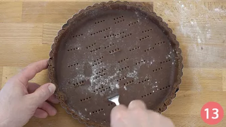 Crostata al cioccolato e noci - Passo 13