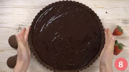 Crostata al cioccolato senza cottura - Passaggio 8