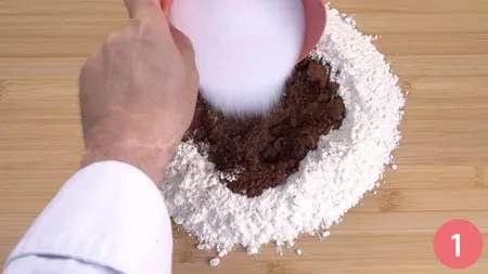 Crostata arrotolata al cacao - Passaggio 1