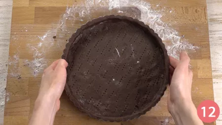 Crostata con panna cotta al cioccolato - Passaggio 12
