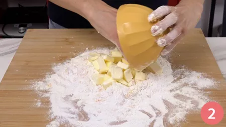 Crostata di crema e mele - P2