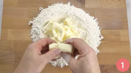 Crostata ripiena di cioccolato e noci - Passaggio 1