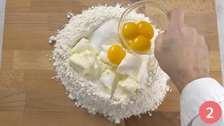 Crostata ripiena di cioccolato e noci - Passaggio 2