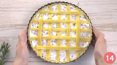 Crostata salata con ricotta e prosciutto cotto - Passaggio 14