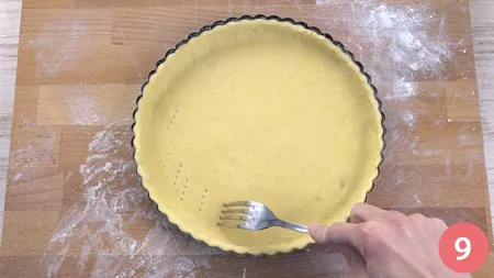 Crostata salata con ricotta e prosciutto cotto - Passaggio 9