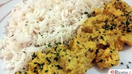 Curry di pesce e riso Basmati