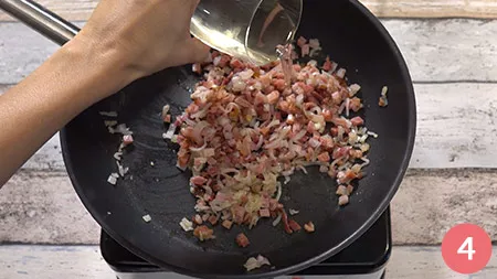 Sfumiamo con un po' di vino bianco secco