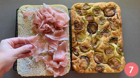 Focaccia ai fichi e prosciutto - Passaggio 7