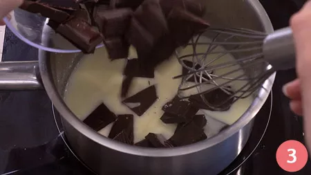aggiungere il cioccolato a pezzi
