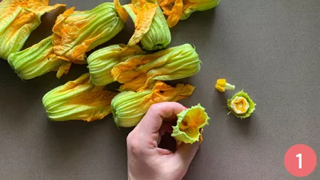 Frittata fiori di zucca - P1