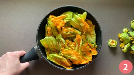 Frittata fiori di zucca - P2