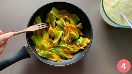 Frittata fiori di zucca - P4