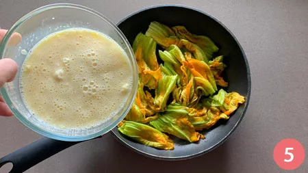 Frittata fiori di zucca - P5