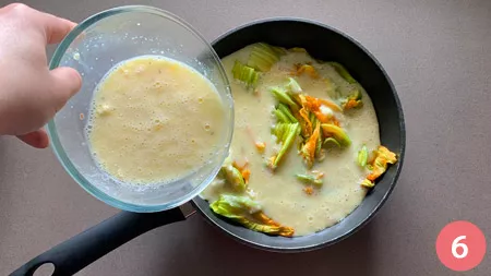 Frittata fiori di zucca - P6