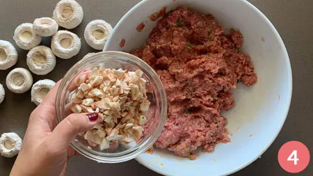 Funghi ripieni - Passaggio 4