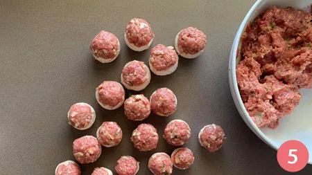 Funghi ripieni - Passaggio 5