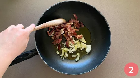 Garganelli asparagi e speck - p2