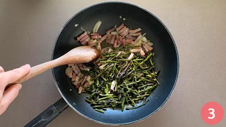 Garganelli asparagi e speck - p3