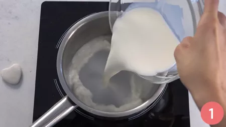 Gelato alla pesca - Passaggio 1