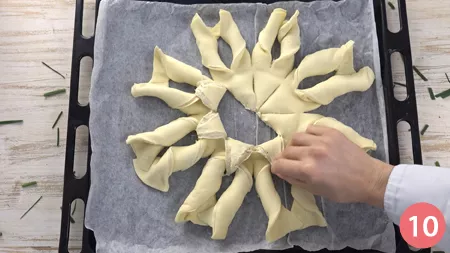 Ghirlanda di sfoglia al salmone - Passaggio 10