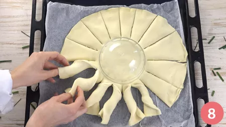 Ghirlanda di sfoglia al salmone - Passaggio 8